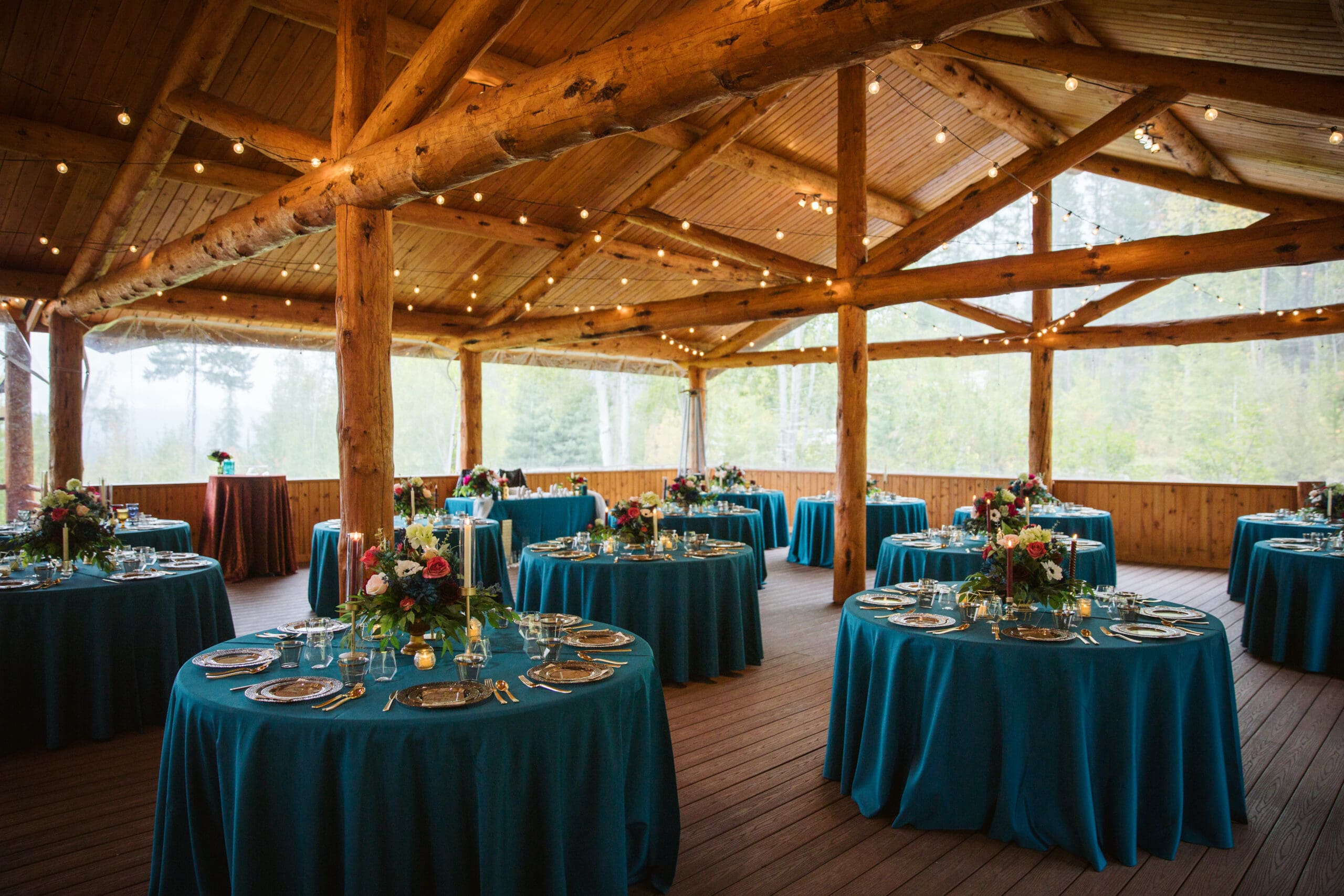 Covered Pavilion set up at Paddle Ridge. 